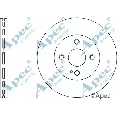 Тормозной диск APEC BRAKING 1265432611 1 MPLVU DSK2630 HU84RQN изображение 0