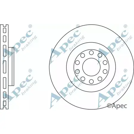 Тормозной диск APEC BRAKING 49H 27NN 1265432613 DSK2631 MG6LAF