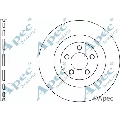 Тормозной диск APEC BRAKING W0SD SBD 1265432615 V54D8O DSK2632
