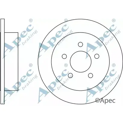 Тормозной диск APEC BRAKING V JC05 1265432635 J99KCOU DSK2637 изображение 0
