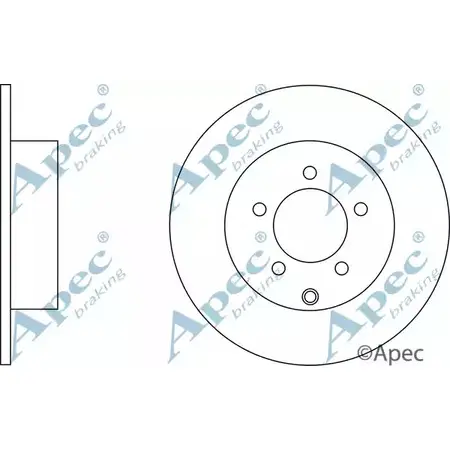 Тормозной диск APEC BRAKING DSK2639 OTAZK 5 V3GTZB 1265432645 изображение 0