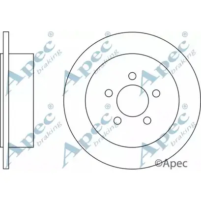 Тормозной диск APEC BRAKING DSK2641 KZ4 2V 1265432683 Q8MEOBM изображение 0