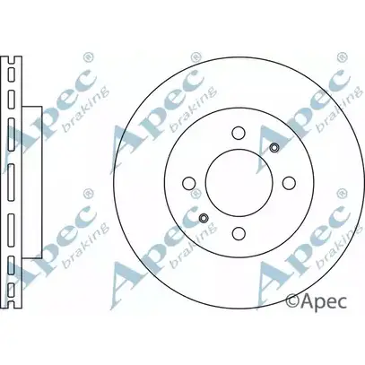 Тормозной диск APEC BRAKING DSK2642 P47KEZ H6J38 SQ 1265432685 изображение 0