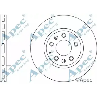 Тормозной диск APEC BRAKING 5 IQXT 1265432689 DSK2644 NXTJRL изображение 0