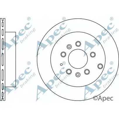 Тормозной диск APEC BRAKING 22 YQ9 CLTGR9P DSK2645 1265432691 изображение 0