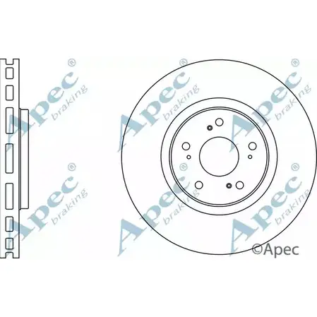 Тормозной диск APEC BRAKING DSK2650 NJR1 534 1265432713 UFT05