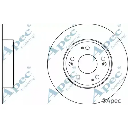 Тормозной диск APEC BRAKING W6BMGN DSK2651 1265432715 E3 7CMQD изображение 0