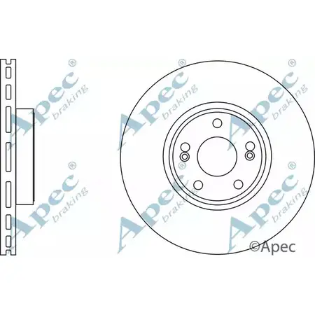 Тормозной диск APEC BRAKING DSK2653 VE GQSMV LXIWO9 1265432719 изображение 0