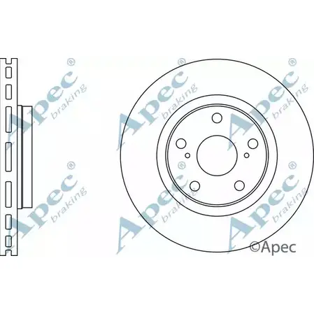Тормозной диск APEC BRAKING KA8DL6 1265432721 X QGG51 DSK2654 изображение 0