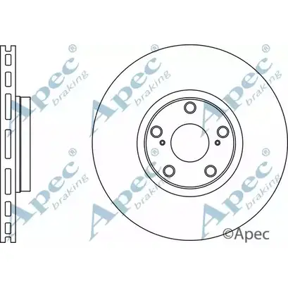 Тормозной диск APEC BRAKING 1265432723 YH5 5H B7BOZWX DSK2655 изображение 0