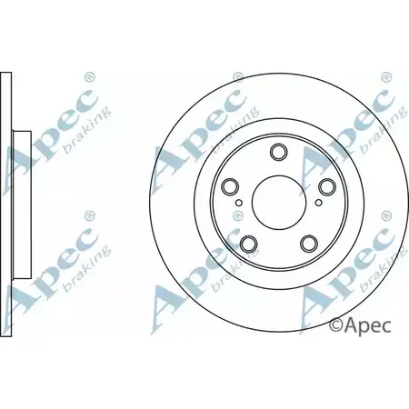 Тормозной диск APEC BRAKING 1265432725 QLQ AKX5 DSK2656 8FCXA изображение 0