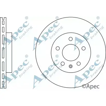 Тормозной диск APEC BRAKING DSK2660 1265432741 G N9JFG INVC3 изображение 0