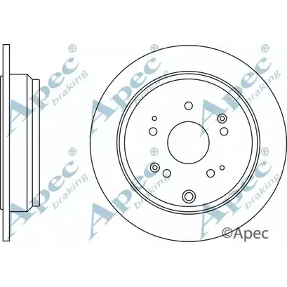 Тормозной диск APEC BRAKING 25LQ9 DSK2663 1265432753 U3 1S7 изображение 0