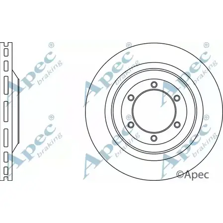 Тормозной диск APEC BRAKING 1265432759 DSK2664 X1 IP3 BYGL3QH изображение 0