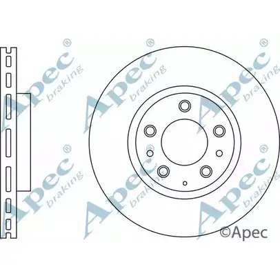 Тормозной диск APEC BRAKING KVH4K 29 66ZV43 1265432765 DSK2665
