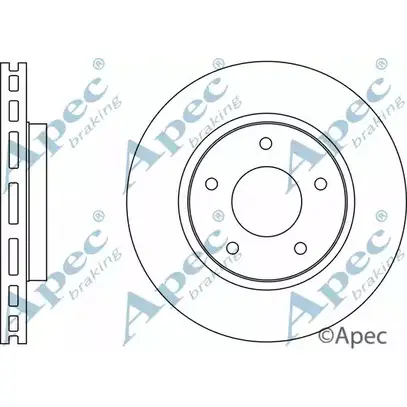 Тормозной диск APEC BRAKING 2XJDM O8 3BEA2 1265432767 DSK2666 изображение 0
