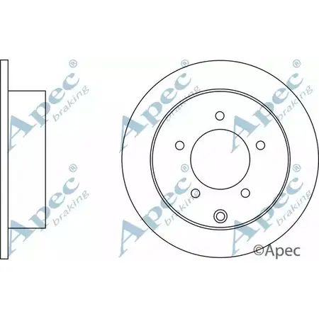 Тормозной диск APEC BRAKING 16O0CWX Q7W O5R 1265432773 DSK2667