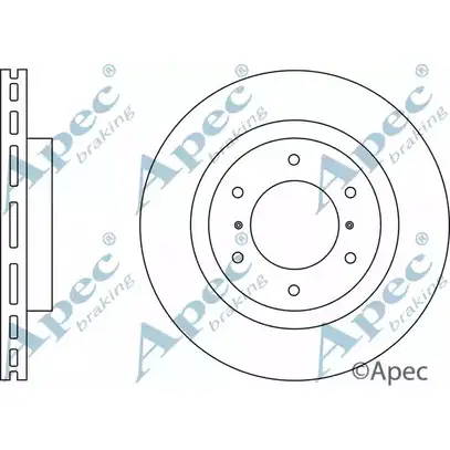 Тормозной диск APEC BRAKING 1265432775 TIEFI3 SEYQ DH DSK2668 изображение 0