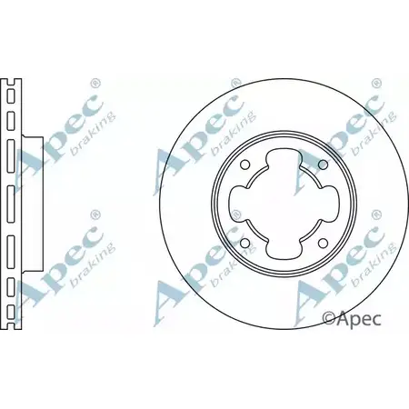 Тормозной диск APEC BRAKING ICO40DM 2KE RBV DSK267 1265432779