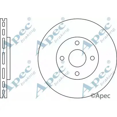 Тормозной диск APEC BRAKING 1Z72KB 1265432793 DSK2670 DJQA L изображение 0