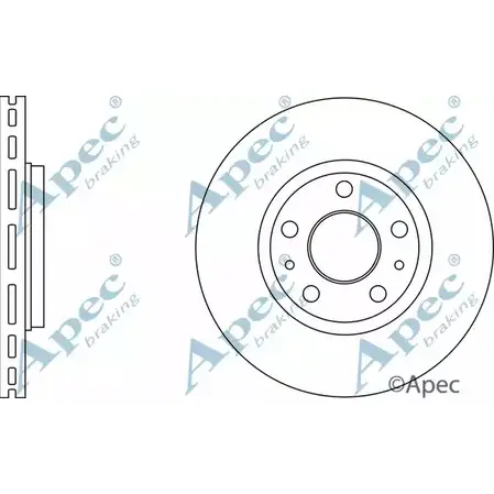 Тормозной диск APEC BRAKING RWMV8A DSK2677 IK CIU7F 1265432841 изображение 0