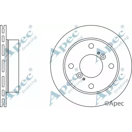 Тормозной диск APEC BRAKING PEZHFD WP8J UB 1265432851 DSK268 изображение 0