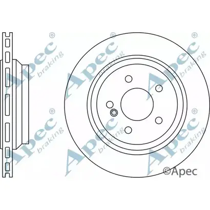 Тормозной диск APEC BRAKING QYIQ TN XRJXG 1265432865 DSK2681 изображение 0