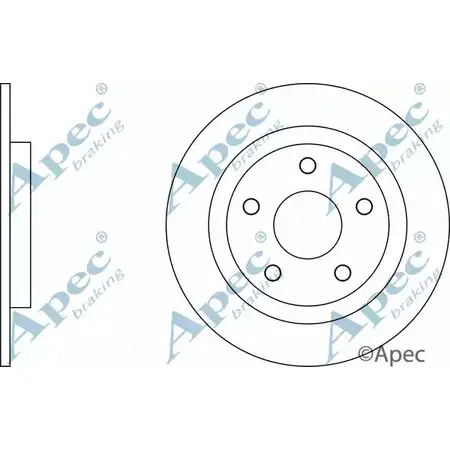 Тормозной диск APEC BRAKING 8GQ E0F KQB94D 1265432903 DSK2687