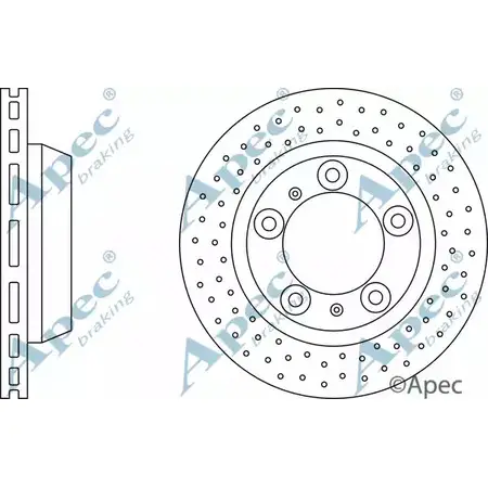 Тормозной диск APEC BRAKING NMW QAK 1265432907 R7L14 DSK2689 изображение 0
