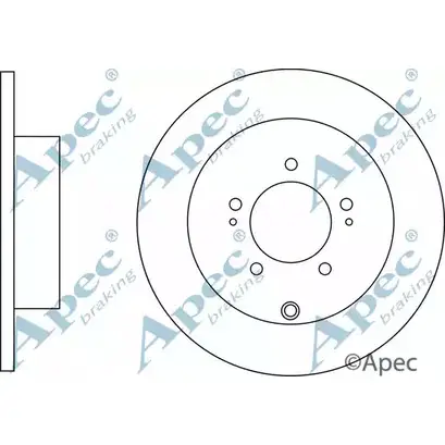 Тормозной диск APEC BRAKING WT4S I5E GWC7Z 1265432945 DSK2697 изображение 0