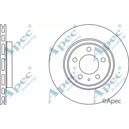 Тормозной диск APEC BRAKING BUITM4 DSK2700 1265432959 JU 0ZG изображение 0