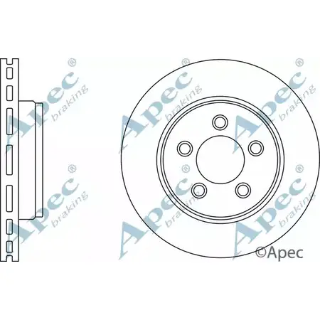 Тормозной диск APEC BRAKING MPYX5 PUU CP 1265432979 DSK2706 изображение 0