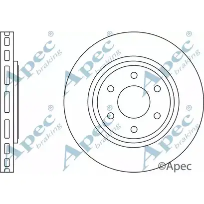 Тормозной диск APEC BRAKING C3LK OP DSK2707 NQ1MWBV 1265432981 изображение 0