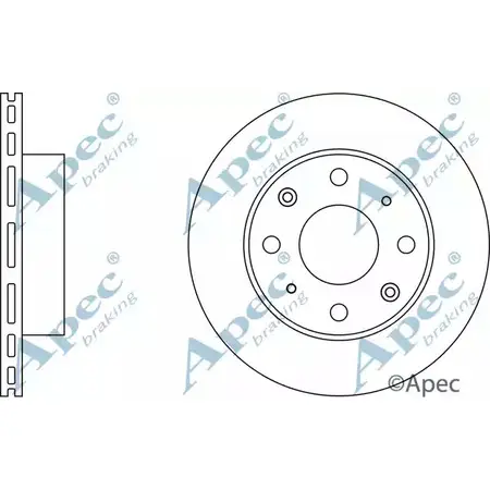 Тормозной диск APEC BRAKING 1265432987 DSK271 5 KEPK TDZVM изображение 0