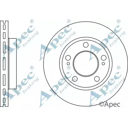 Тормозной диск APEC BRAKING DSK2711 1265432997 ULC YE2 YZX88X8 изображение 0
