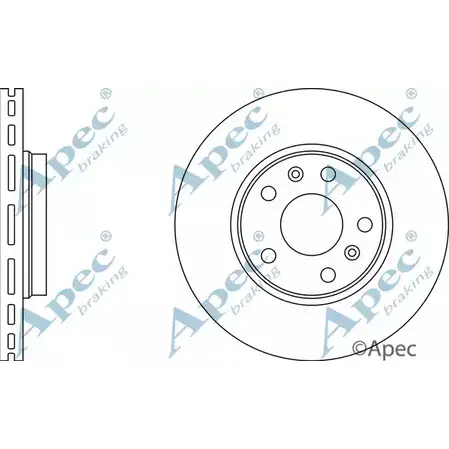Тормозной диск APEC BRAKING DSK2713 8U5 DU 1265433003 FKDXO