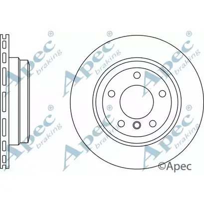 Тормозной диск APEC BRAKING DSK2715 2YD2Z 1265433013 OH 9KD изображение 0