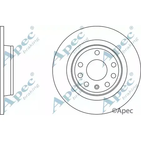 Тормозной диск APEC BRAKING 2E8GH9 1265433021 DSK2717 M H71C6 изображение 0