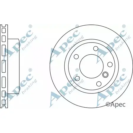 Тормозной диск APEC BRAKING BAHO2N 1265433031 Q5B LLLS DSK2720 изображение 0