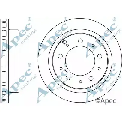 Тормозной диск APEC BRAKING DSK2729 F Y1CY 9MOZ57M 1265433065