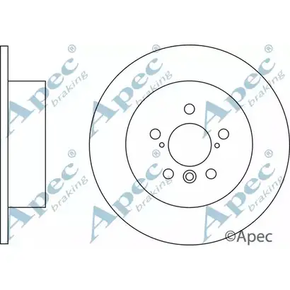 Тормозной диск APEC BRAKING 1265433073 OHXG7 JXG HJJ DSK2731 изображение 0