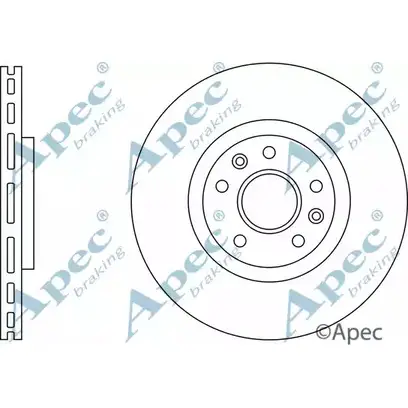 Тормозной диск APEC BRAKING INFALLR DSK2732 242 3ZJ 1265433075
