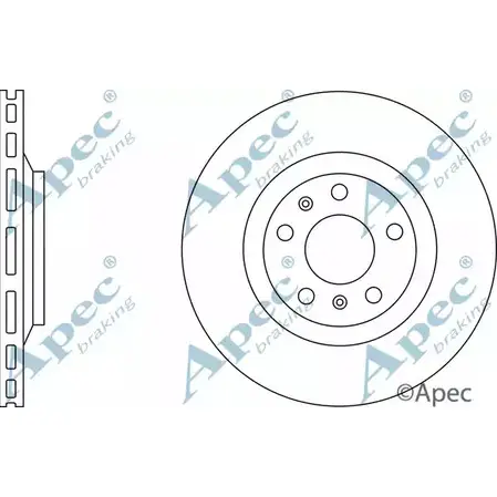 Тормозной диск APEC BRAKING DSK2733 1265433077 XZ4LG 7QHX HAX