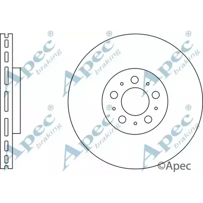 Тормозной диск APEC BRAKING P91CBU7 DSK2736 3C VUFR 1265433105 изображение 0