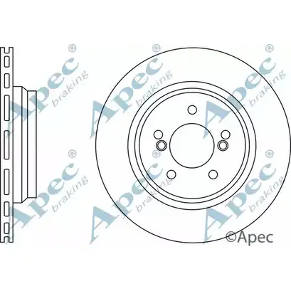 Тормозной диск APEC BRAKING 1265433113 CIWLV9E DSK2739 FIGW 8 изображение 0
