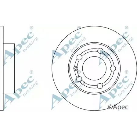 Тормозной диск APEC BRAKING DSK274 1265433115 LATMAS 4 TXA7S изображение 0
