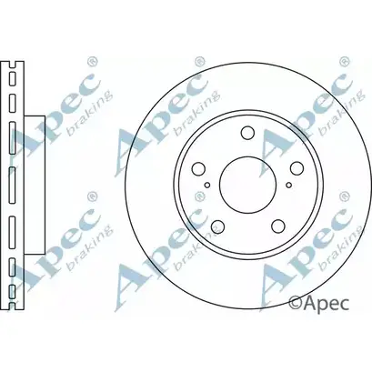Тормозной диск APEC BRAKING XZA799 1265433149 DSK2745 26Y 3U4 изображение 0