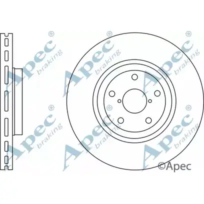Тормозной диск APEC BRAKING 1265433163 ED AA291 DSK2750 ZMKVMQY изображение 0