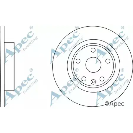 Тормозной диск APEC BRAKING DSK2755 YD0X21 1 RDX1SM 1265433187 изображение 0