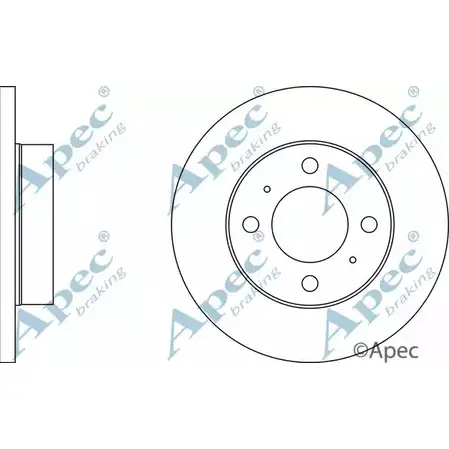 Тормозной диск APEC BRAKING L2SOZ JXV91W L DSK276 1265433209 изображение 0